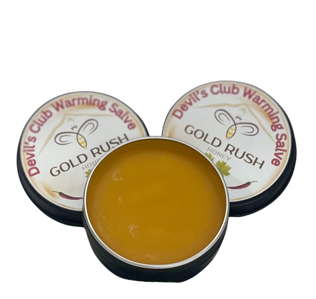 Devil's Club Warming Balm 2X – Gold Rush Honey | All-Natural Sore Muscle Salve