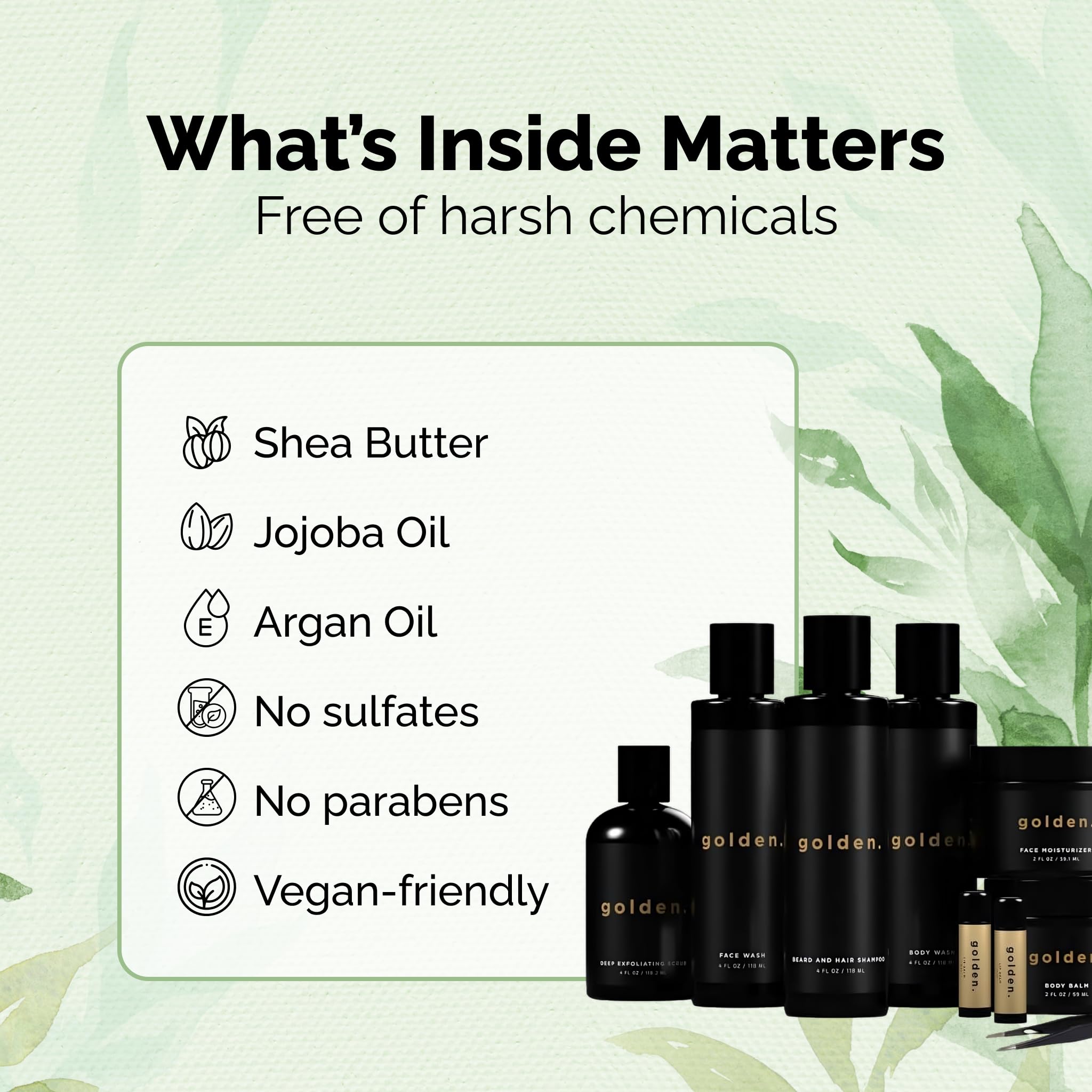 Golden Grooming The Unbearded Bundle — Clean Face & Fresh Skin Essentials for Black Men