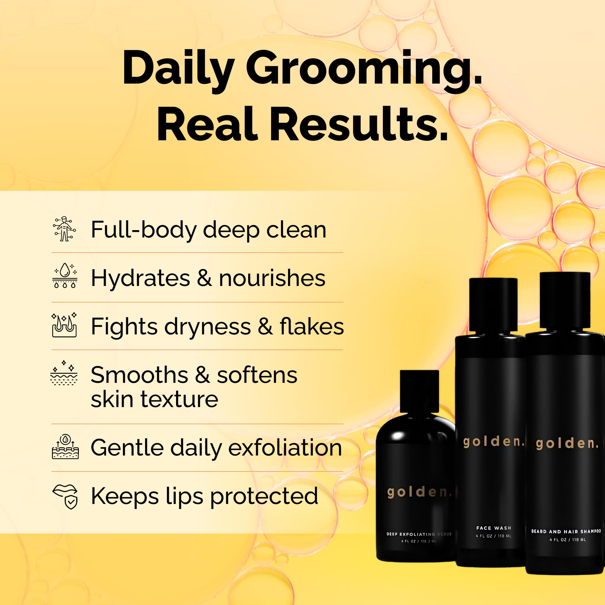 Golden Grooming The Unbearded Bundle — Clean Face & Fresh Skin Essentials for Black Men