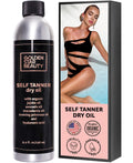 GOLDEN STAR BEAUTY Self Tanner Oil – Clear Sunless Tan with Hyaluronic Acid, 8.0 fl oz