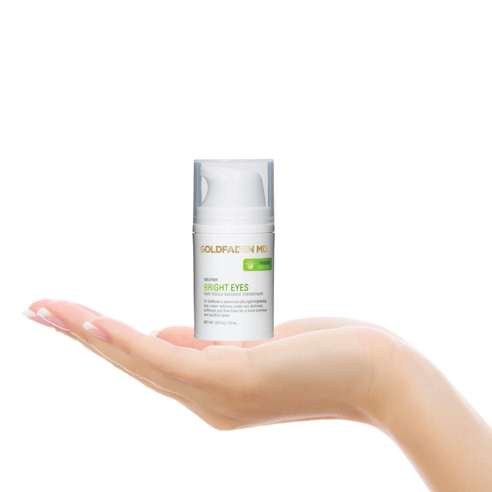 GOLDFADEN MD Bright Eyes Dark Circle Concentrate – Brightening Eye Cream with Soy Peptide, Arnica & Rice Bran