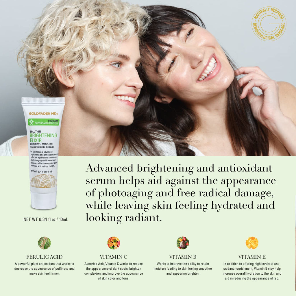 Goldfaden MD Brightening Elixir | Vitamin C Serum with Ferulic Acid & Vitamins B & E