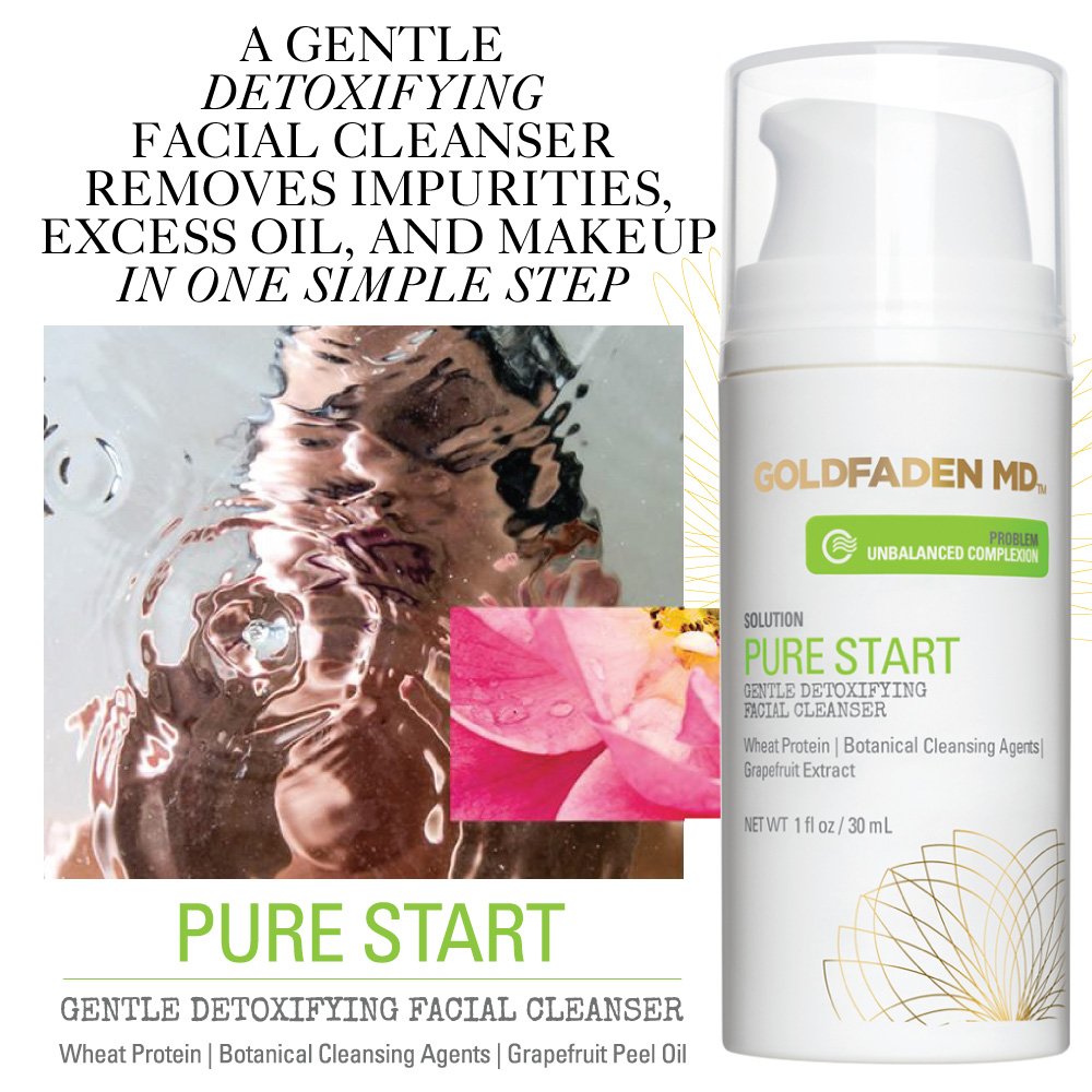 GOLDFADEN MD Pure Start Gentle Detoxifying Facial Cleanser – 1 Fl Oz