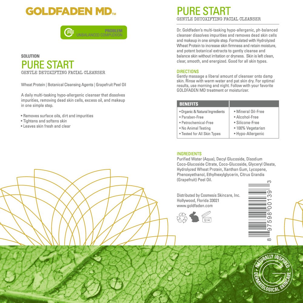GOLDFADEN MD Pure Start Gentle Detoxifying Facial Cleanser – 1 Fl Oz