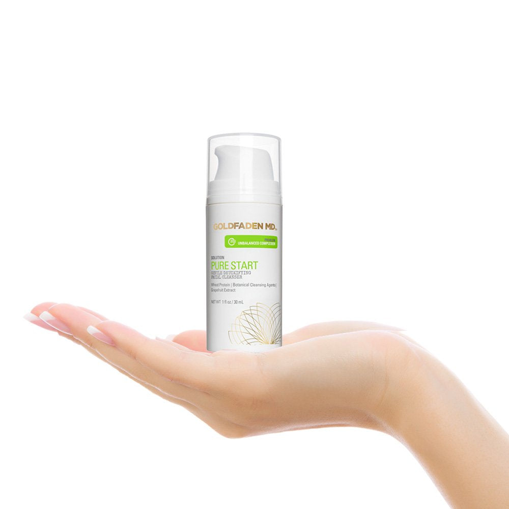 GOLDFADEN MD Pure Start Gentle Detoxifying Facial Cleanser – 1 Fl Oz