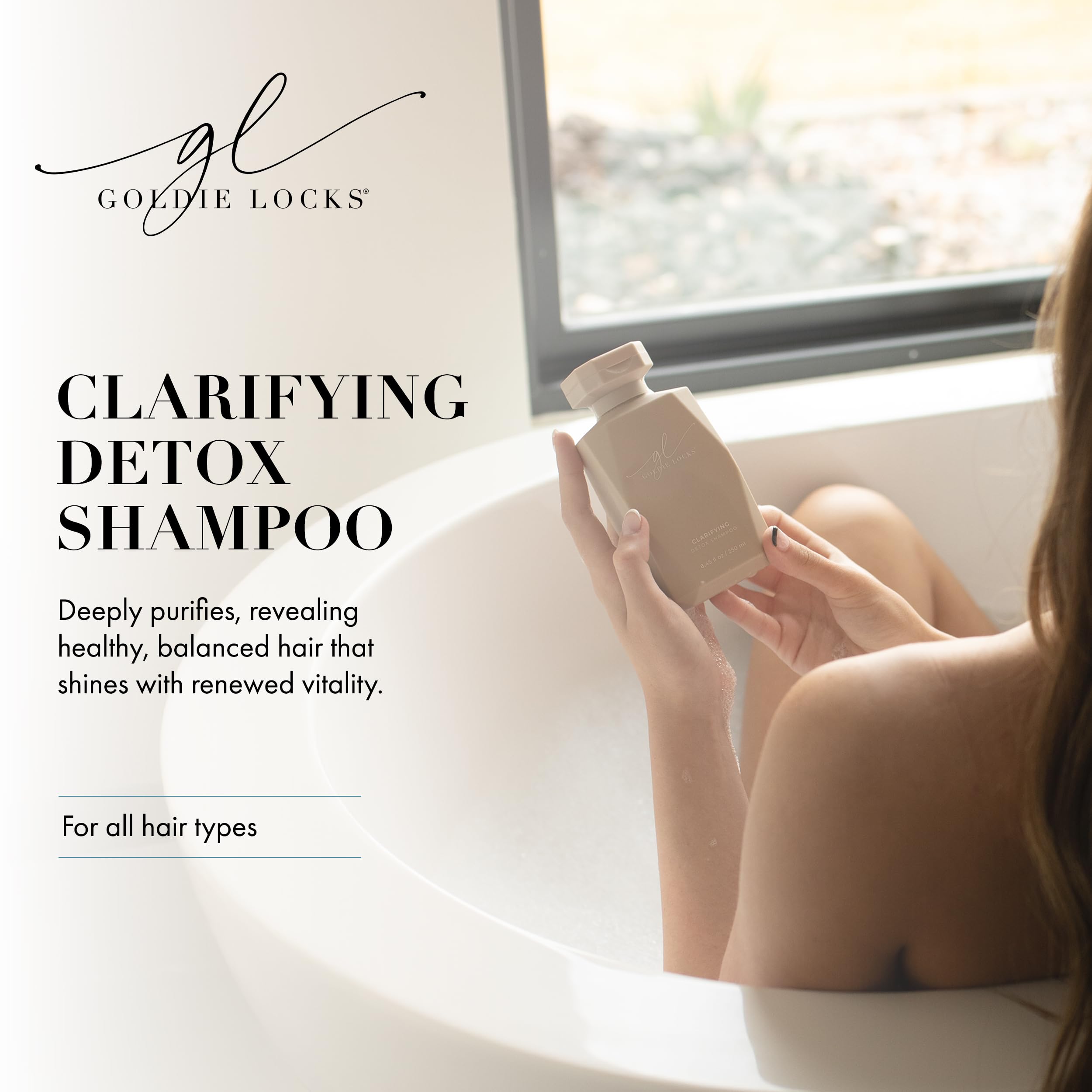 Goldie Locks Clarifying Shampoo | Sulfate-Free Detox for Scalp & Hair | Safe for Color-Treated & Extensions | 8.45 fl oz