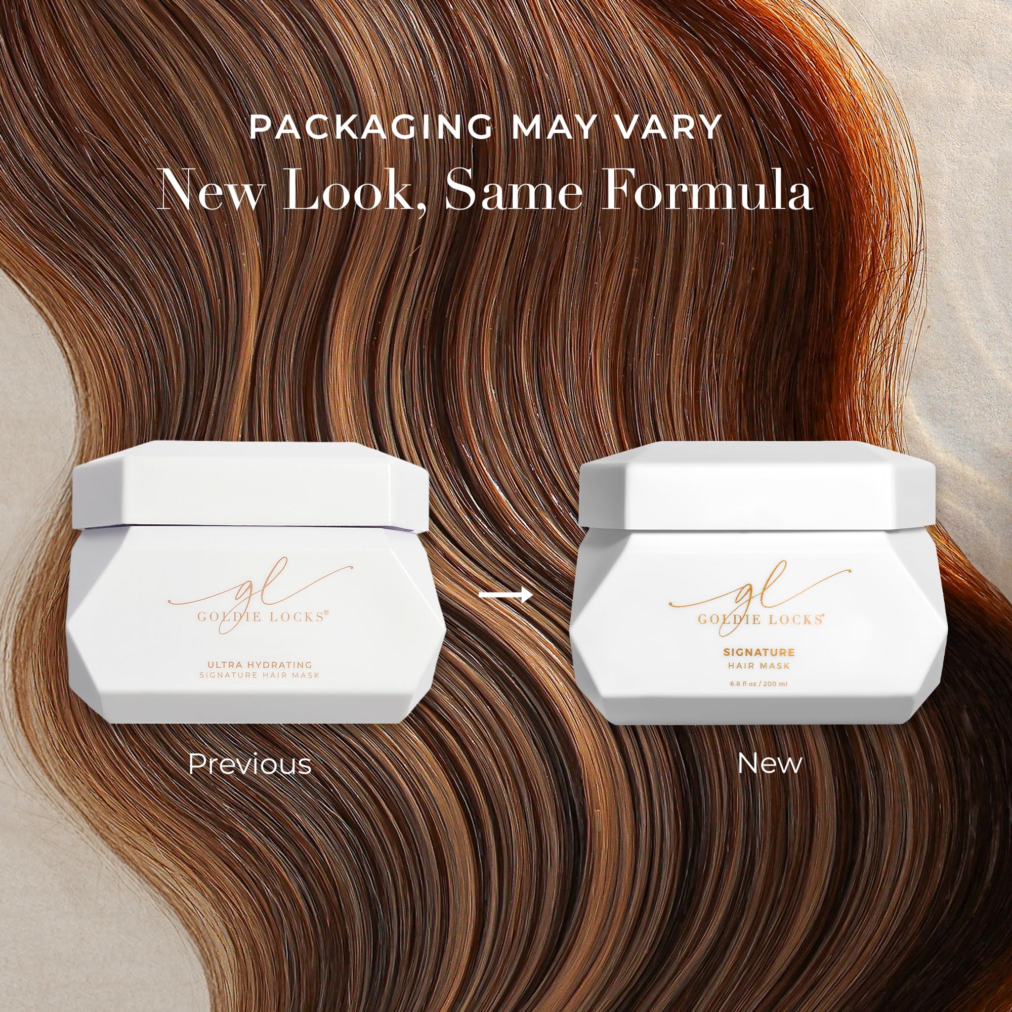 Goldie Locks Ultra Hydrating Hair Mask – Frizz Control, Deep Moisture & Shine | Safe for Color-Treated Hair & Extensions | Protein-Free | 6.8 fl oz