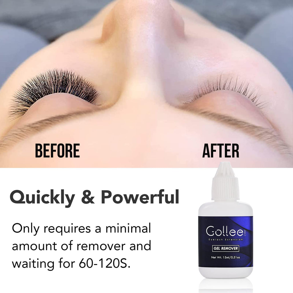 GOLLEEPRO Eyelash Extension Remover Gel – Professional Lash Glue Remover, 15ML