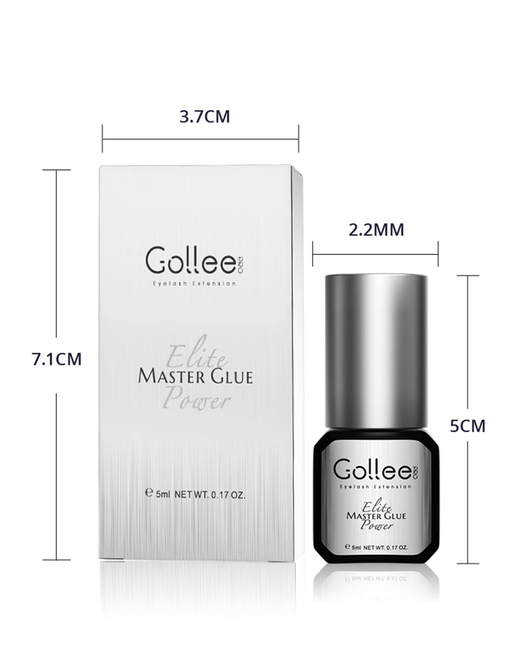 Golleepro Eyelash Extension Glue — 0.5 Sec Fast Dry, 6-8 Week Retention, Waterproof, Professional Use Only
