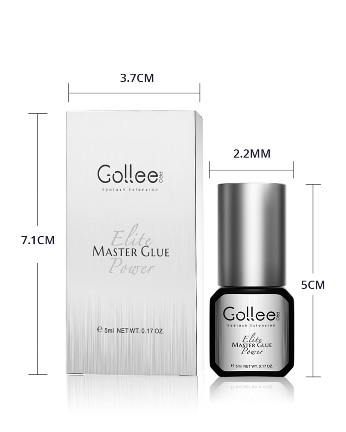 Golleepro Eyelash Extension Glue — 0.5 Sec Fast Dry, 6-8 Week Retention, Waterproof, Professional Use Only