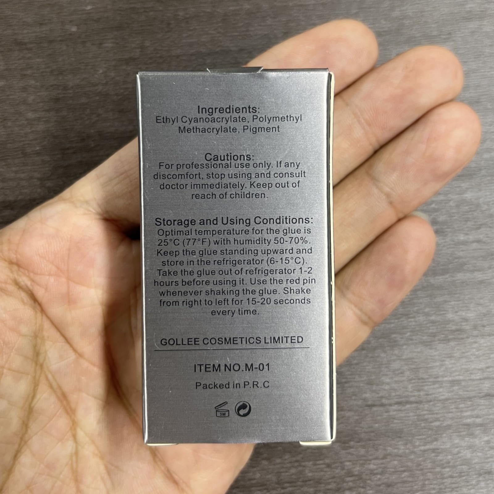 Golleepro Eyelash Extension Glue — 0.5 Sec Fast Dry, 6-8 Week Retention, Waterproof, Professional Use Only