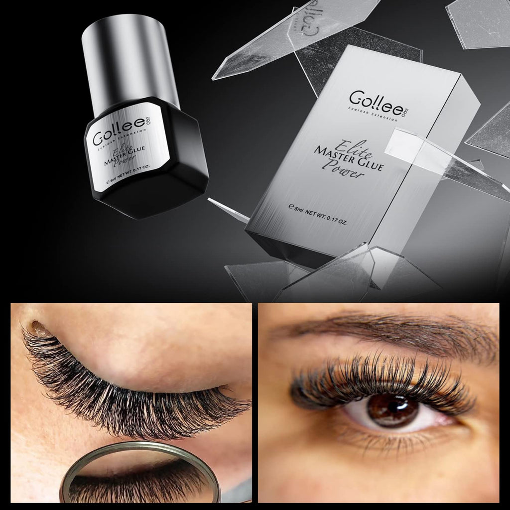 Golleepro Eyelash Extension Glue — 0.5 Sec Fast Dry, 6-8 Week Retention, Waterproof, Professional Use Only