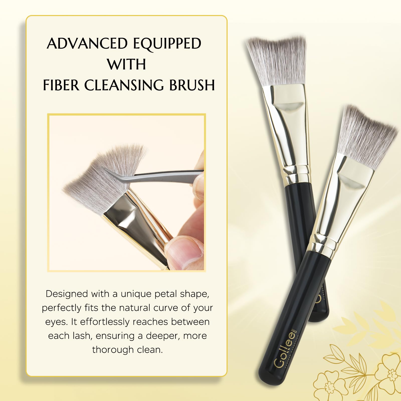 GOLLEEPRO Lash Shampoo – 100 ml Eyelash Extension Cleanser with Brush (Paraben & Sulfate Free)