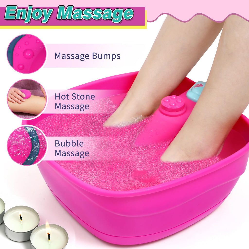 Golray Kid Foot Spa & Nail Kit – Fun At-Home Spa Set for Girls Aged 5–12