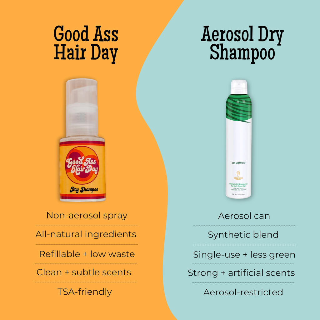 Good A Hair Day Dry Shampoo Powder Bundle – Bottle, Refill & Funnel | Talc-Free, Eco-Friendly Hair Care