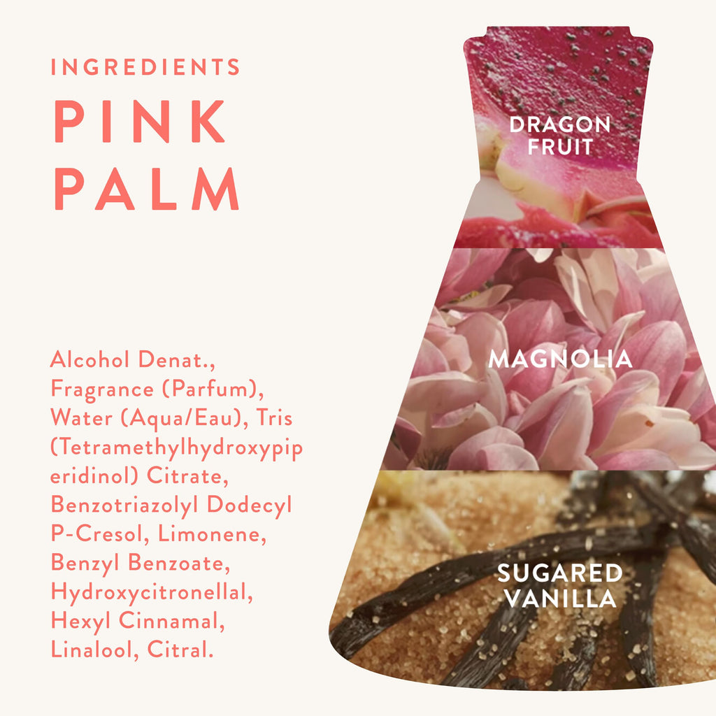 Good Chemistry Pink Palm Travel Spray 0.33 oz – Dragon Fruit, Magnolia & Sugared Vanilla | Vegan & Cruelty-Free