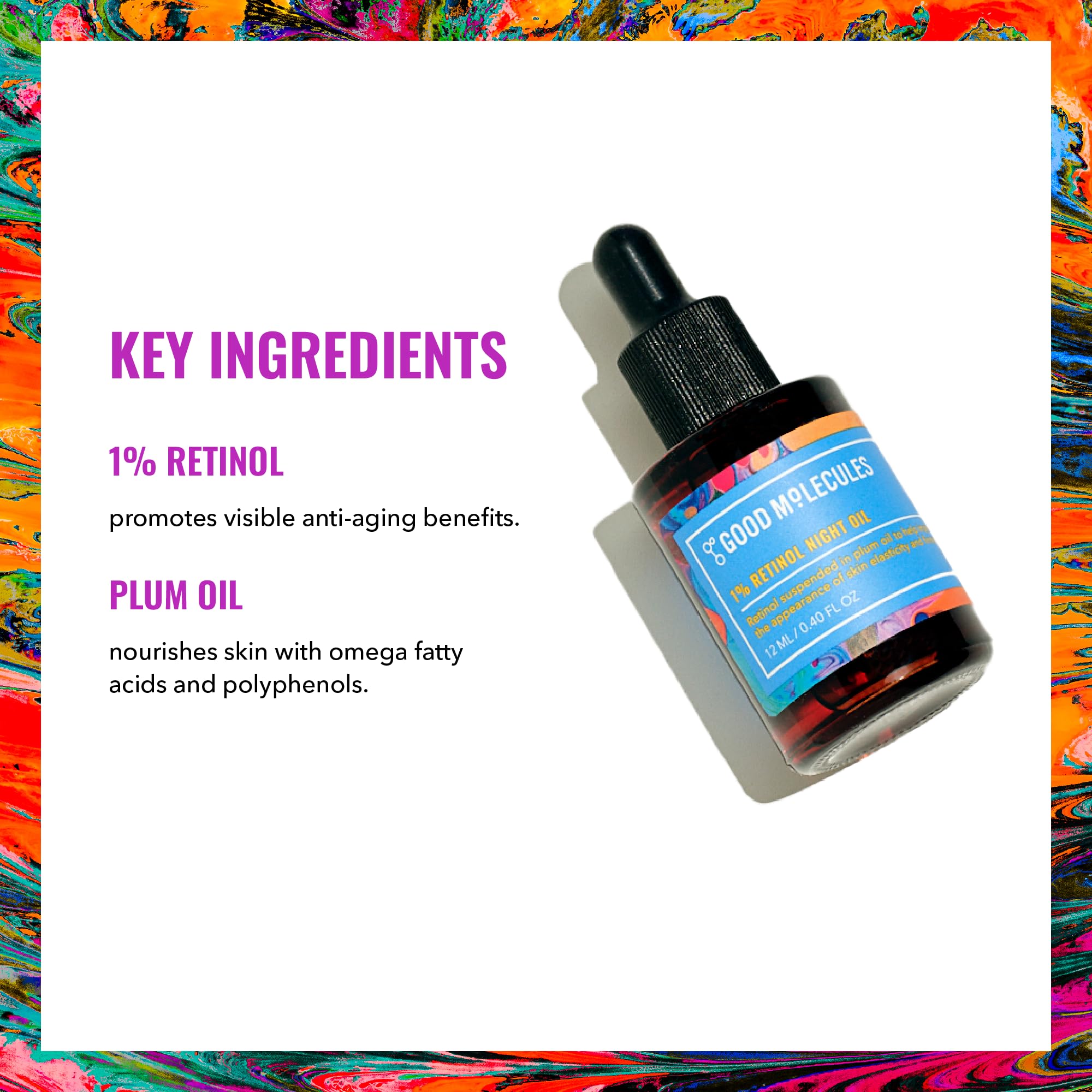 Good Molecules 1% Retinol Night Oil – Night Serum with Plum & Rosehip Oils (12 ml)