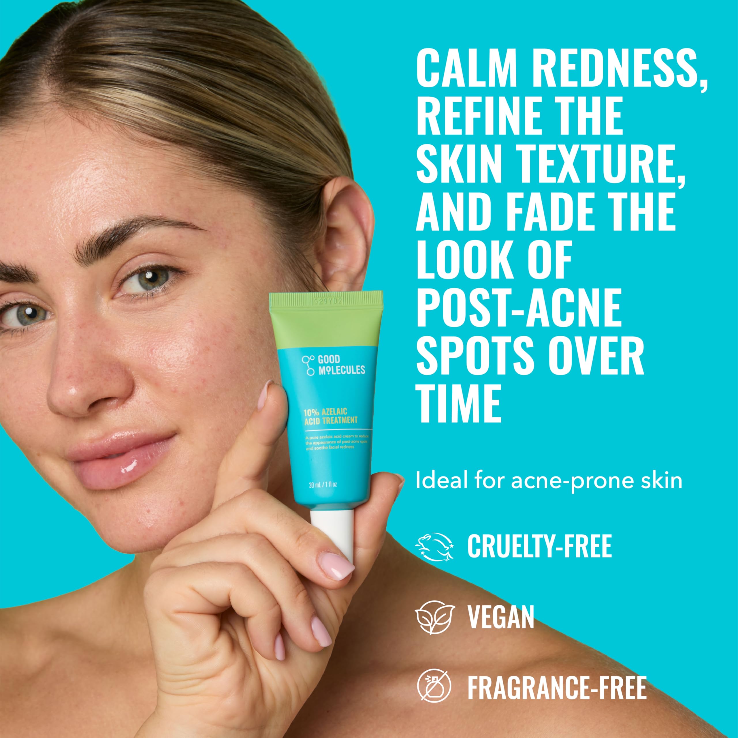 Good Molecules 10% Azelaic Acid Treatment – Fragrance-Free, Vegan for Redness & Uneven Tone