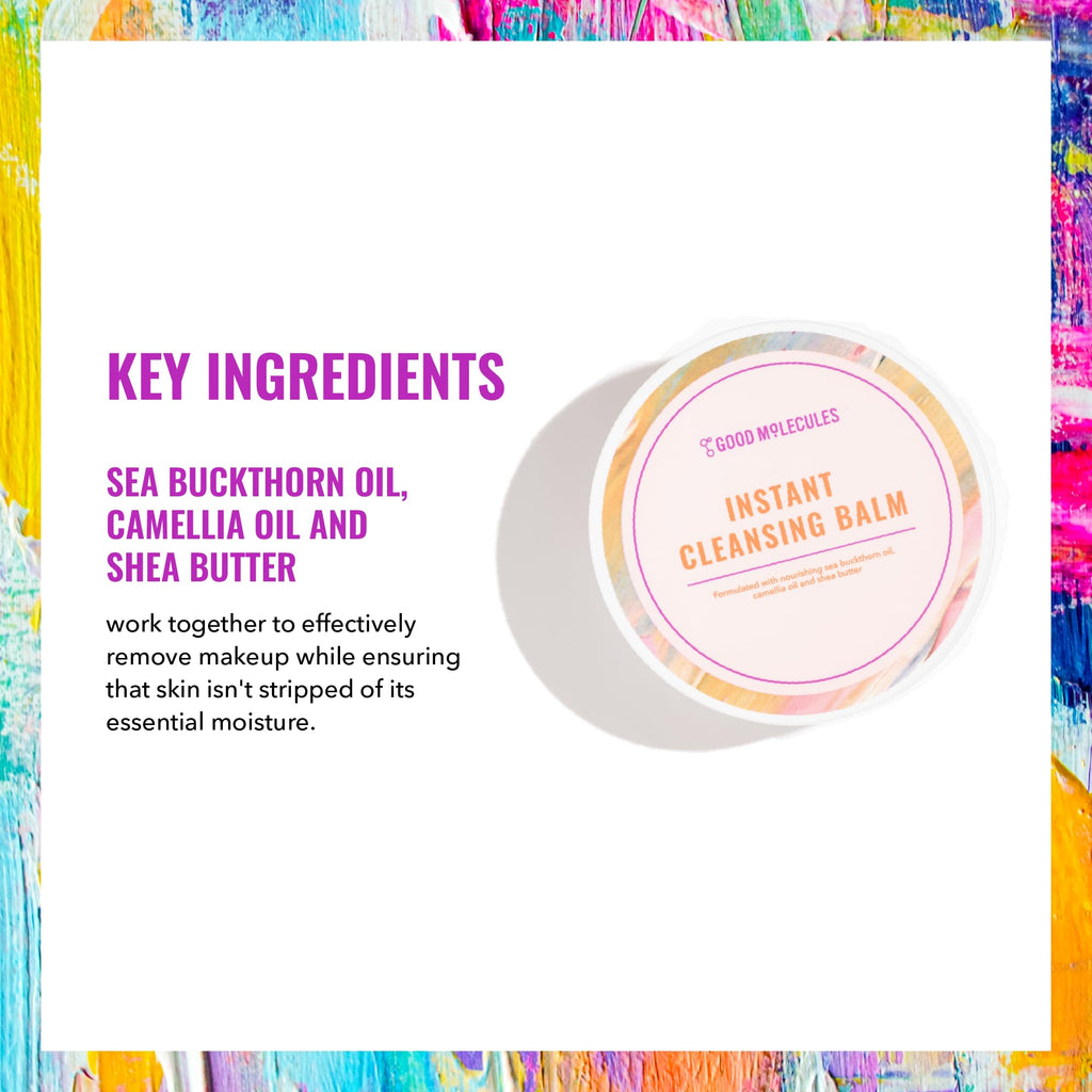 Good Molecules Instant Cleansing Balm – Hydrating Makeup Remover with Shea Butter & Sea Buckthorn