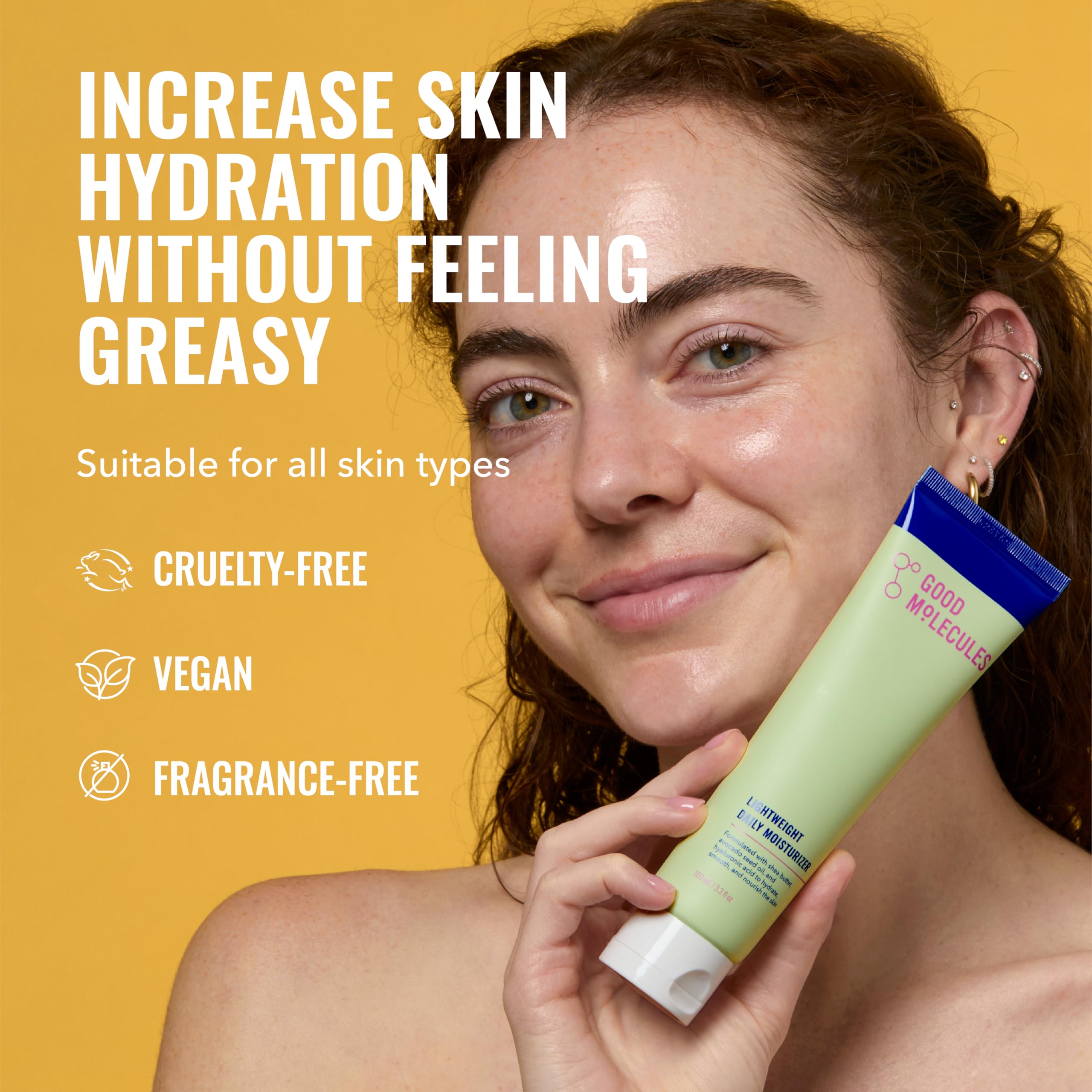 Good Molecules Lightweight Daily Moisturizer – Pack of 3, 100 ml Each