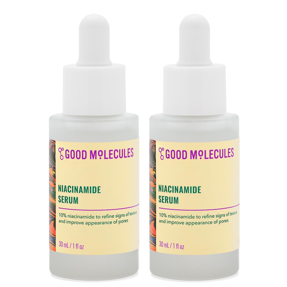 Good Molecules Niacinamide Serum Pack 2 – 60 ml total | Pore Refinement & Even Tone