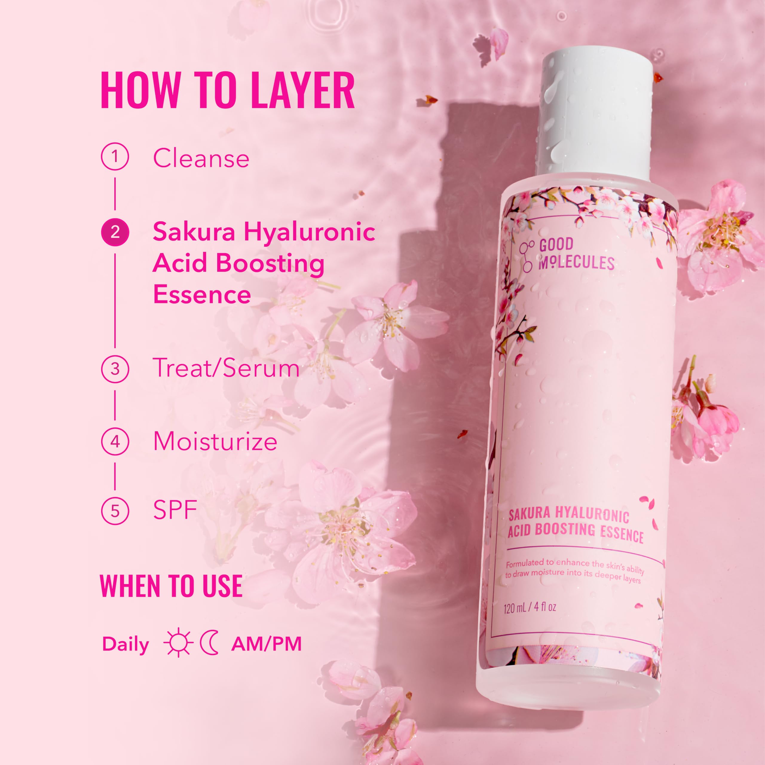 Good Molecules Sakura Hyaluronic Acid Boosting Essence – Hydration & Glow