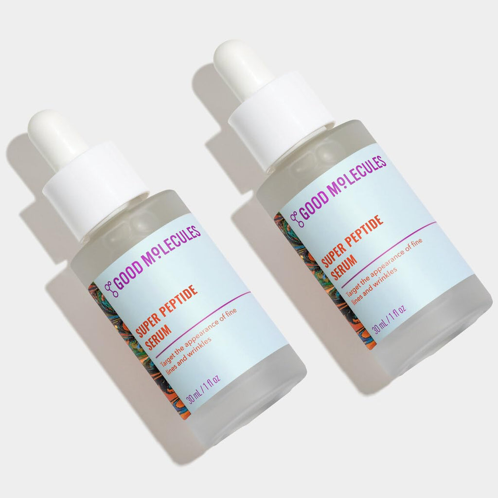 Good Molecules Super Peptide Serum Pack 2 – Lightweight, Water-Based Serum with Peptides & Copper Tripeptides | 2 × 30 ml