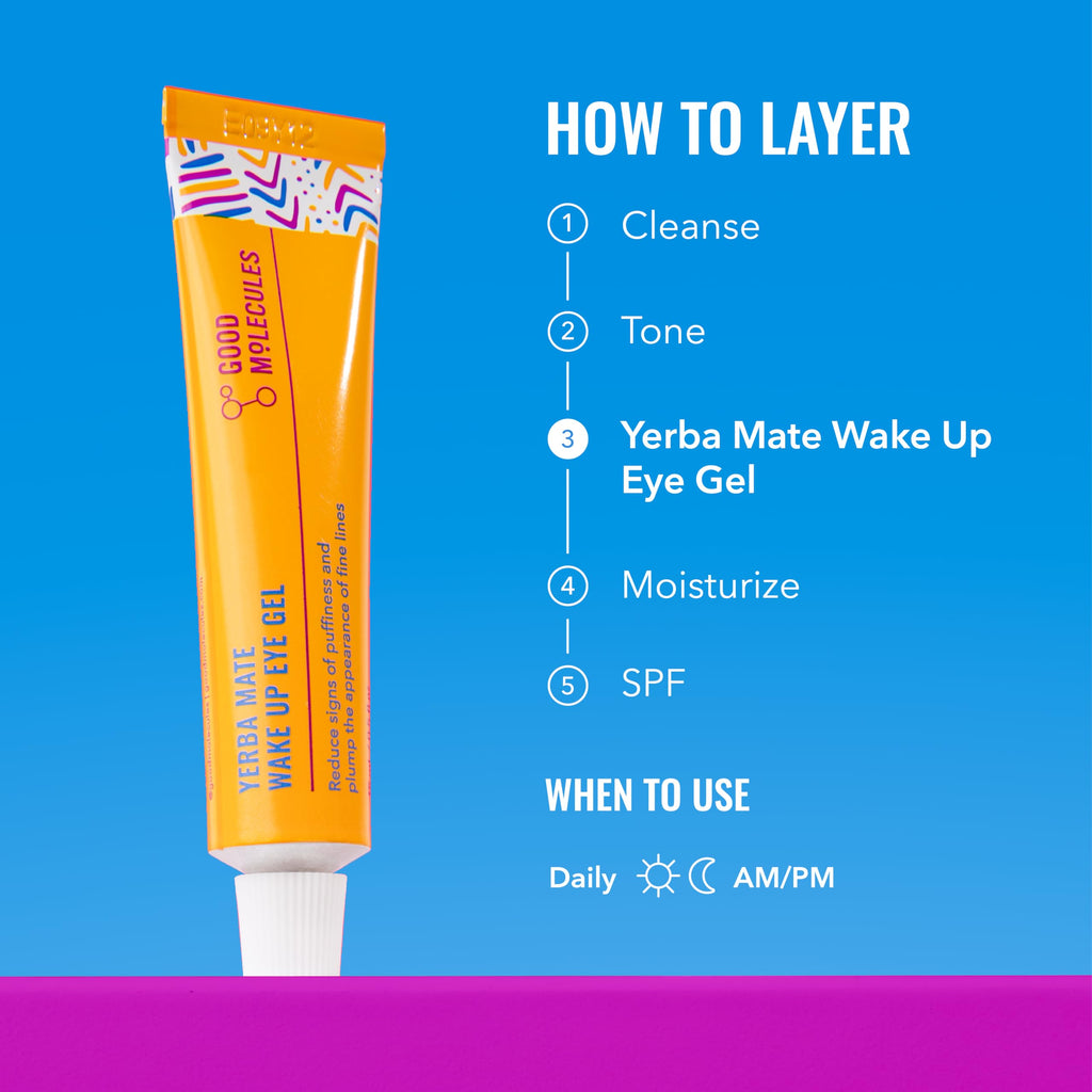 Good Molecules Yerba Mate Wake Up Eye Gel Pack (2 x 15 ml) – Hydrating Under-Eye Gel