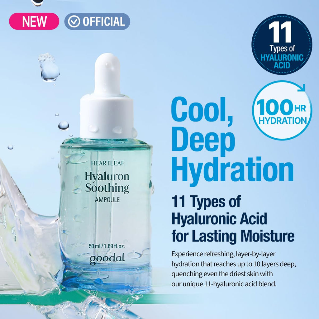 GOODAL Heartleaf Hyaluron Soothing Ampoule | Lightweight Hydration Serum 50ml
