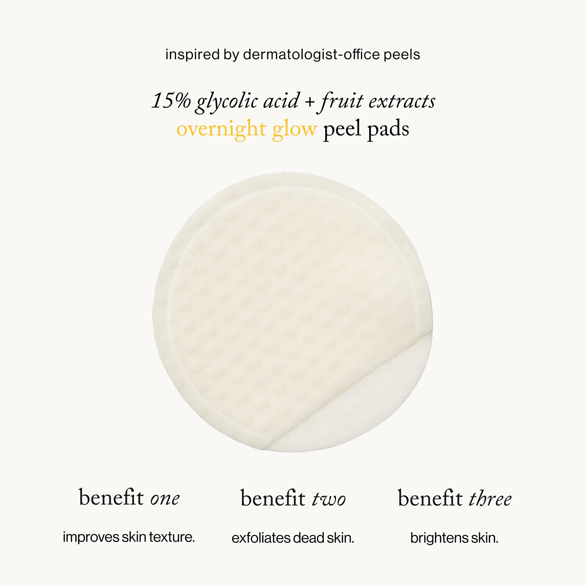 goop Beauty 15% Glycolic Acid Exfoliating Pads – Overnight Peel for Radiant, Smoother Skin | 12 Pack | Paraben & Silicone Free