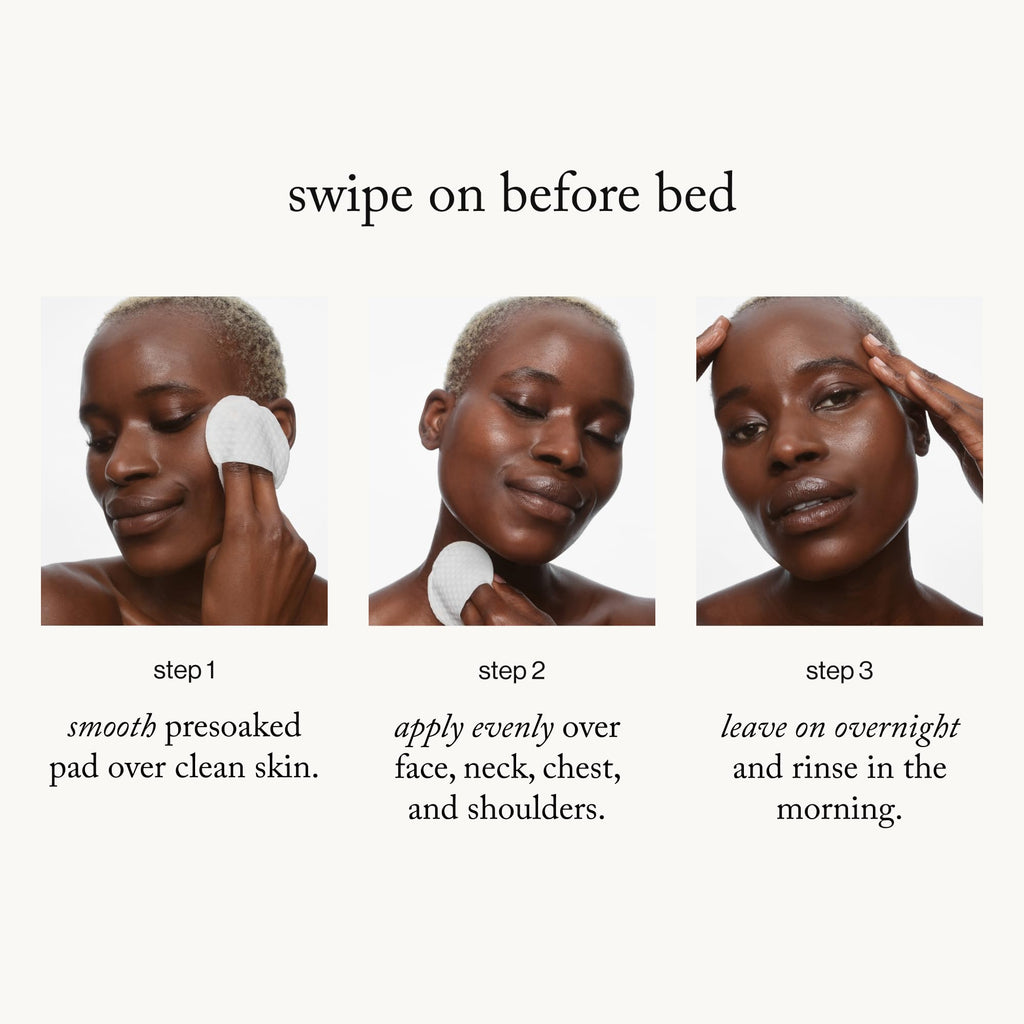 goop Beauty 15% Glycolic Acid Exfoliating Pads – Overnight Peel for Radiant, Smoother Skin | 12 Pack | Paraben & Silicone Free