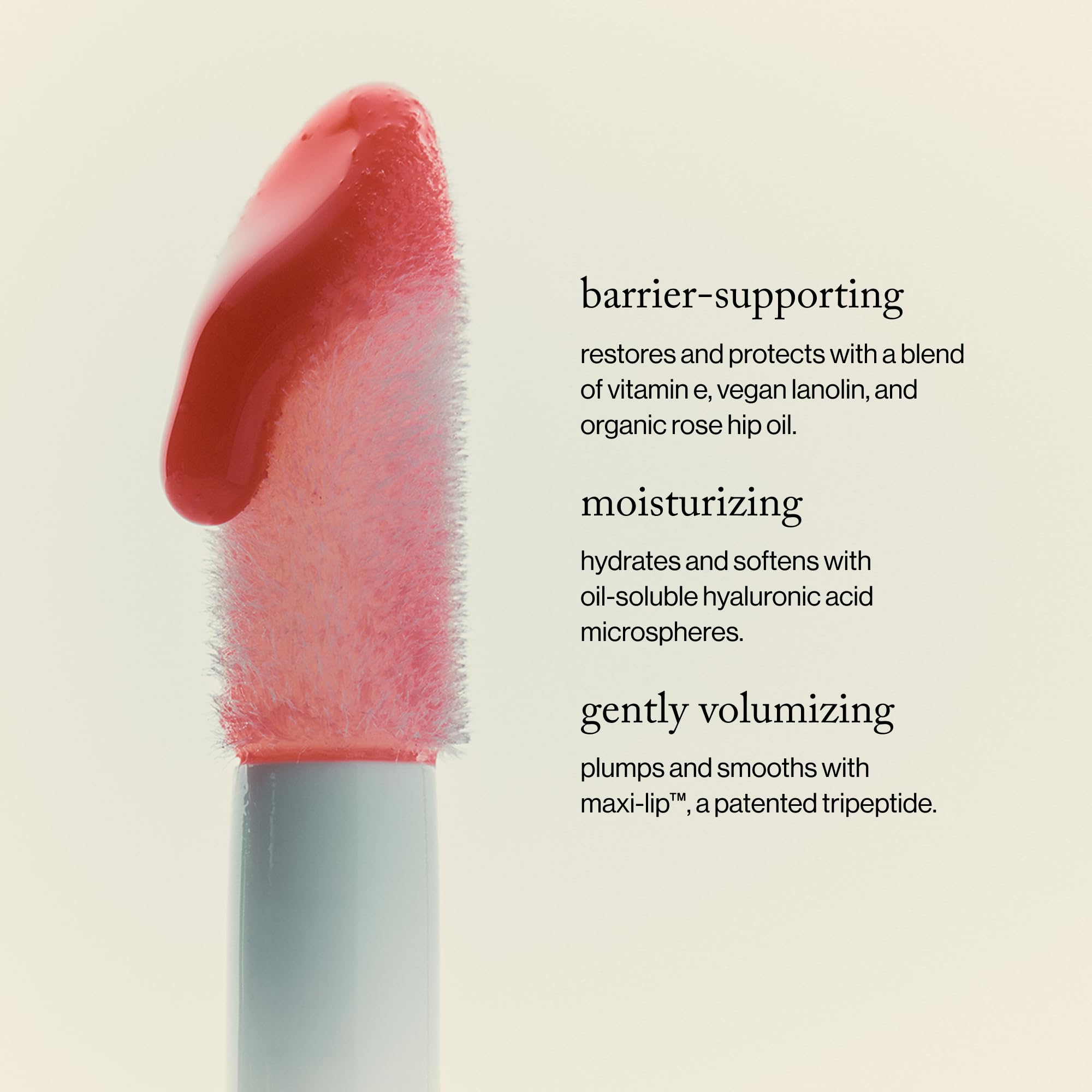 goop Beauty Hydra-Barrier Gel Gloss | Hydrating Lip Gloss with Hyaluronic Acid & Vitamin E | Glaze - Palest Clear Pink | 0.13 oz