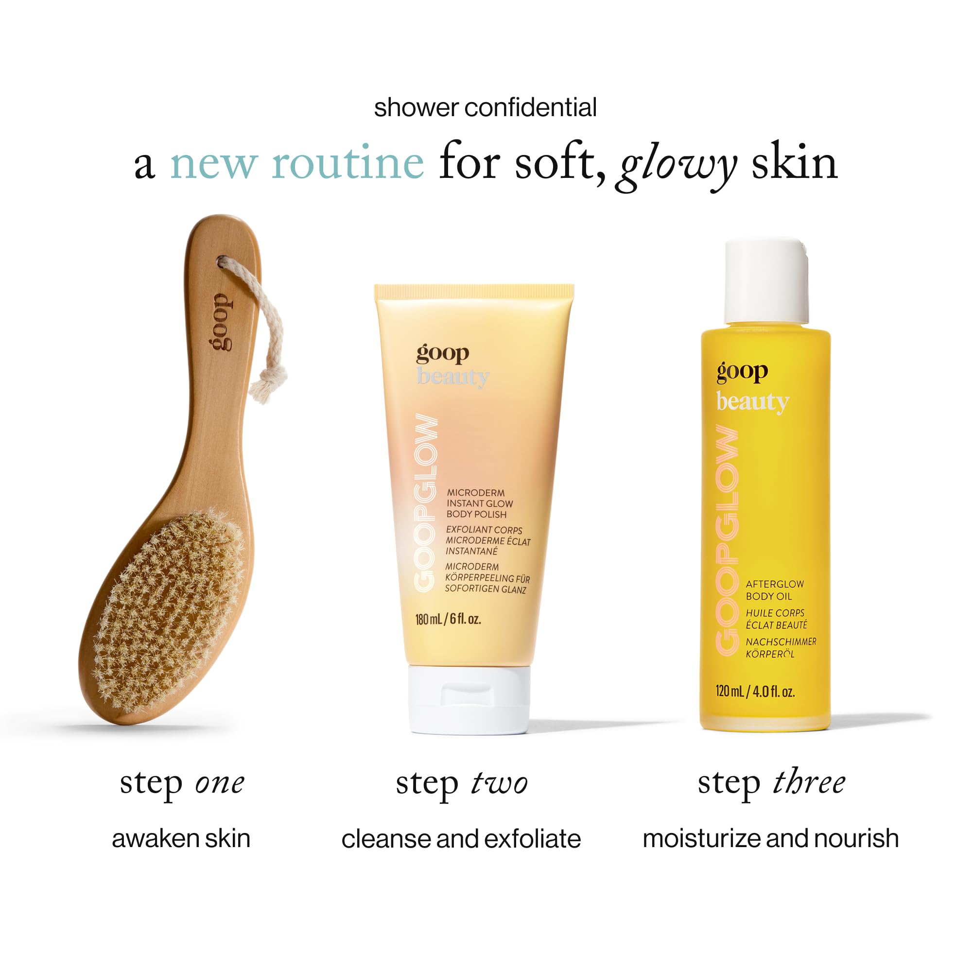Goop Beauty Microderm Body Polish | Exfoliating Scrub & Foaming Cleanser for Glowing Skin | Kakadu Plum Seed Oil | 6 fl oz