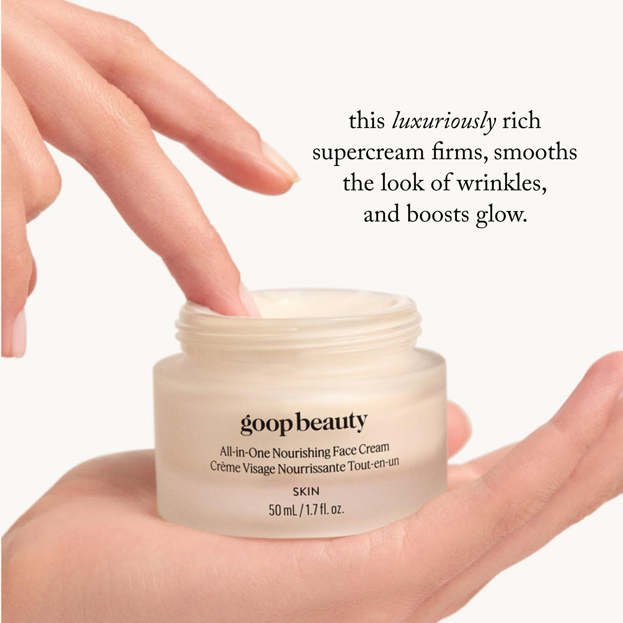 goop Beauty Nourishing Face Cream | Improves Firmness, Elasticity & Glow | Ceramides & Squalane | 1.7 fl oz
