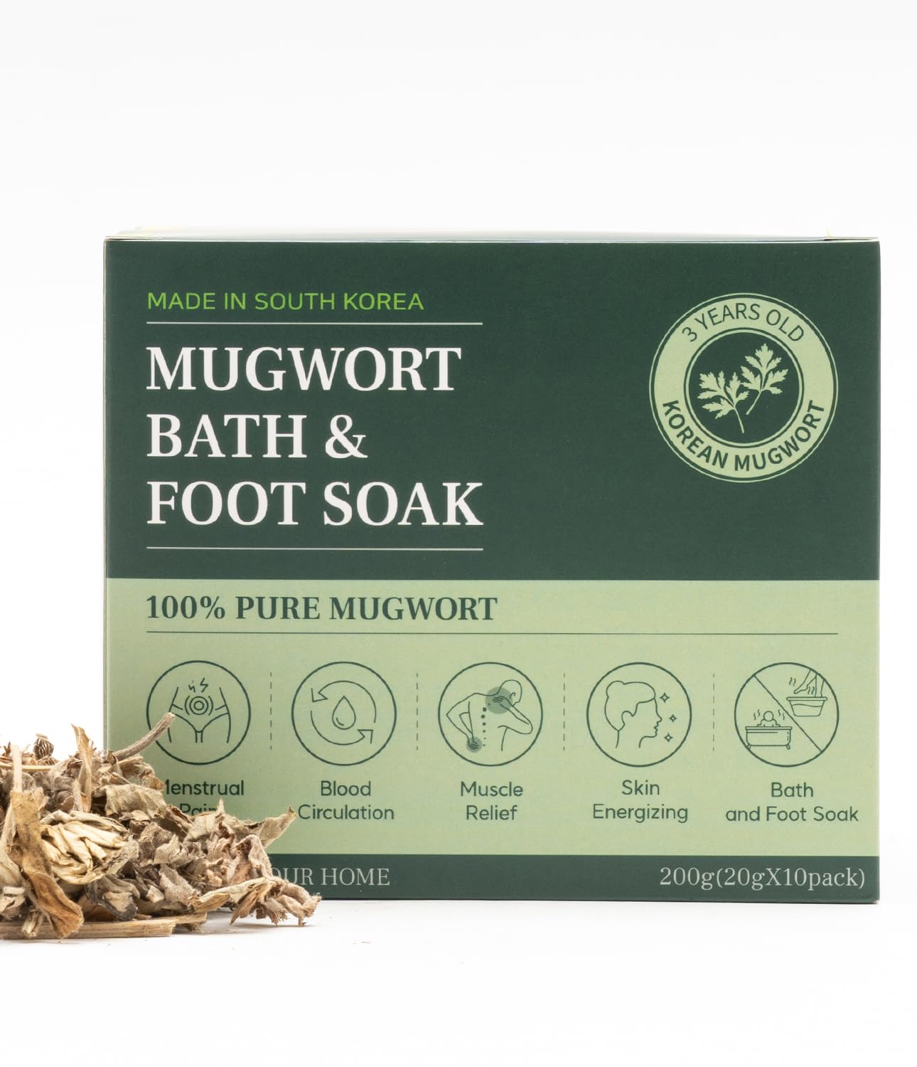 GOOSPERY Monage Korean Organic Mugwort Bath & Foot Soak (10 Pack) – Home Spa Therapy