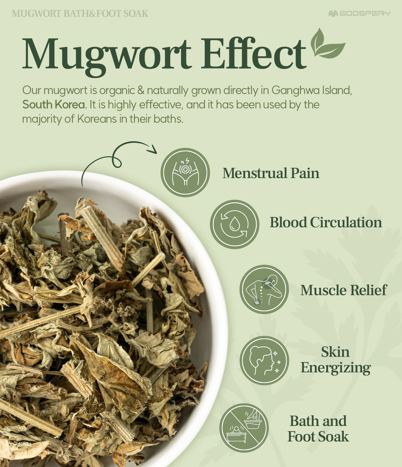 GOOSPERY Monage Korean Organic Mugwort Bath & Foot Soak (10 Pack) – Home Spa Therapy