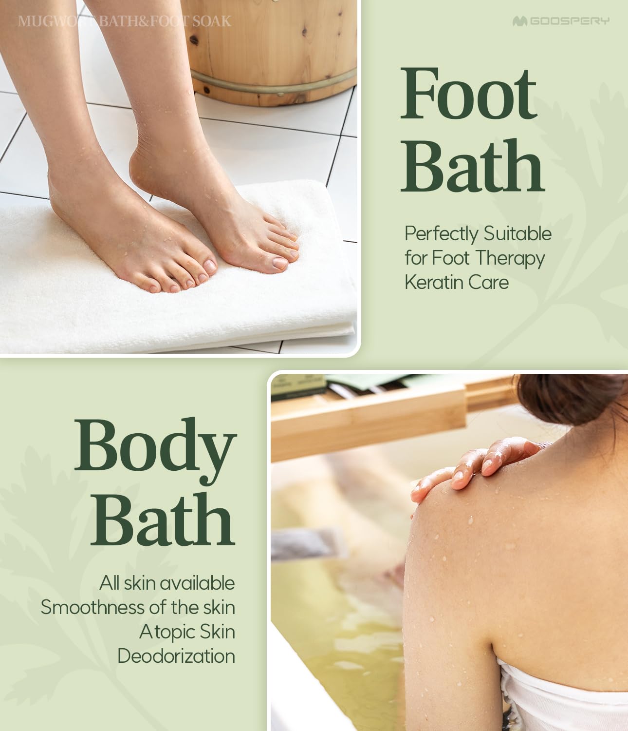 GOOSPERY Monage Korean Organic Mugwort Bath & Foot Soak (10 Pack) – Home Spa Therapy
