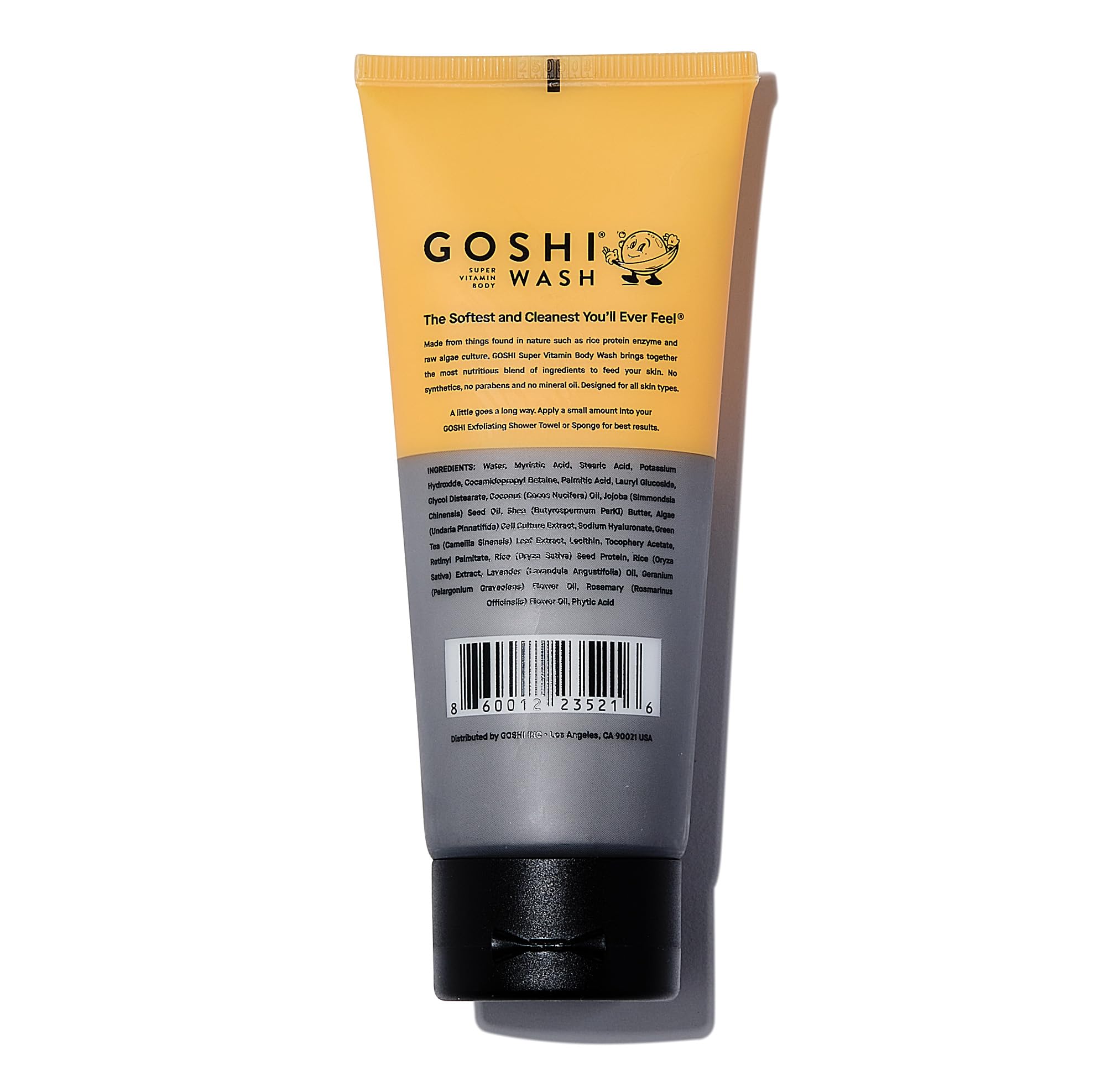 GOSHI Super Vitamin Body Wash 3.4 oz – pH-Balanced Exfoliating Cleanser for All Skin Types
