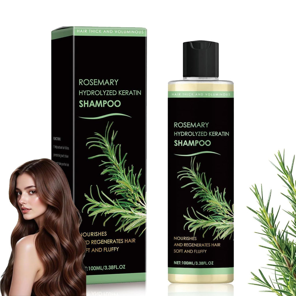 Goswar Organic Rosemary Hair Growth Shampoo with Hydrolyzed Keratin – Thicker, Stronger Hair for All Hair Types