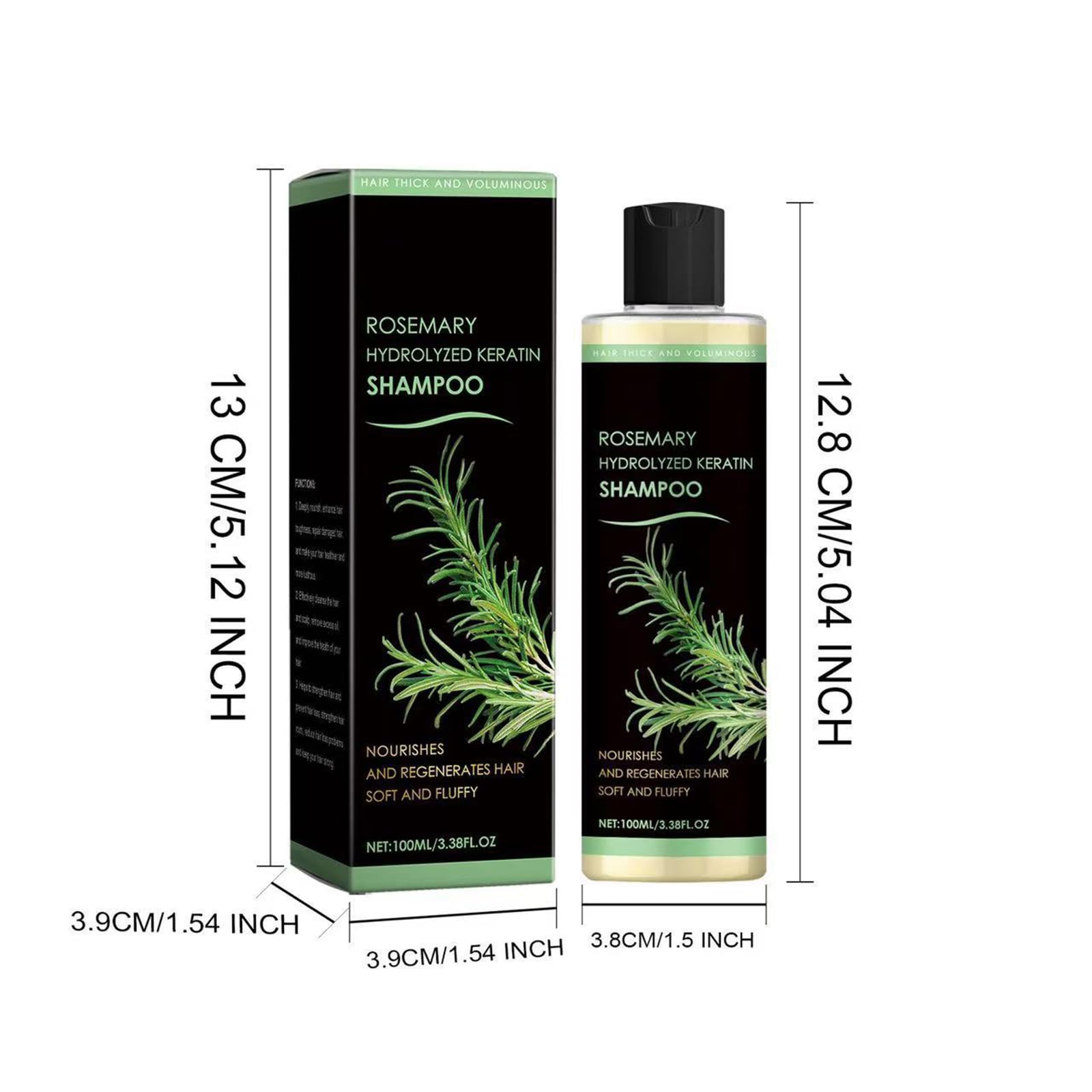 Goswar Organic Rosemary Hair Growth Shampoo with Hydrolyzed Keratin – Thicker, Stronger Hair for All Hair Types