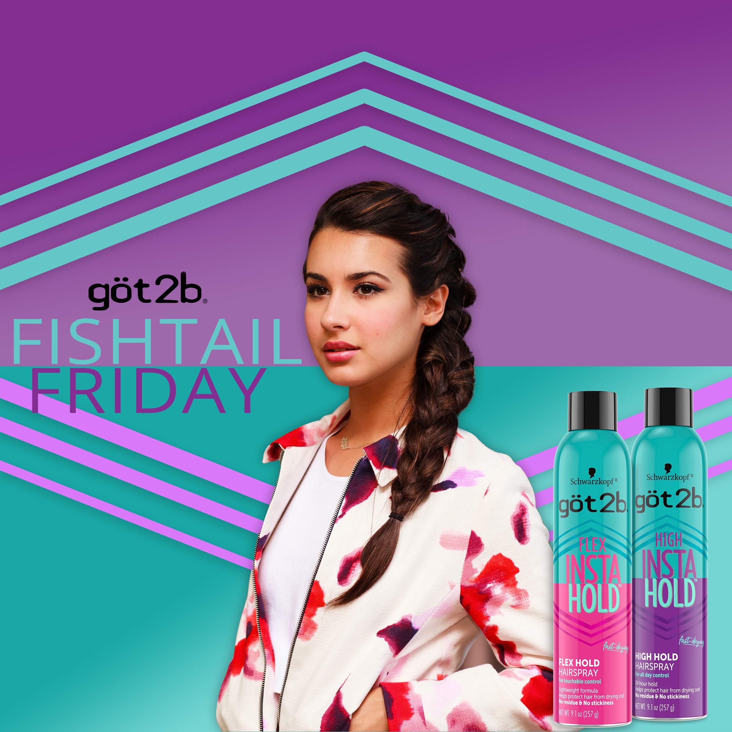Got2b Insta Hold Flex Hold Hairspray – 9.1 oz | Lightweight, Fast-Drying Hold