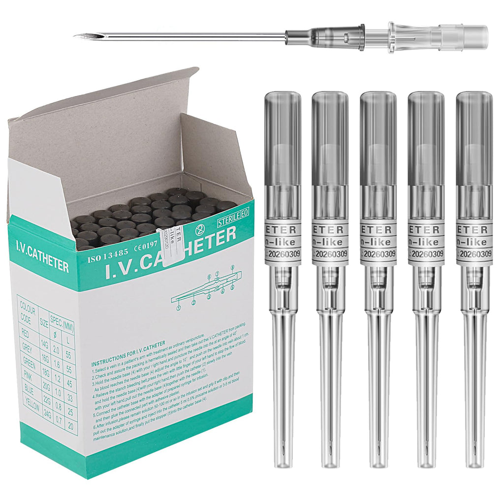 Gouevn 16G Catheter Piercing Needles – 50Pcs Sterile Hollow Needle Kit