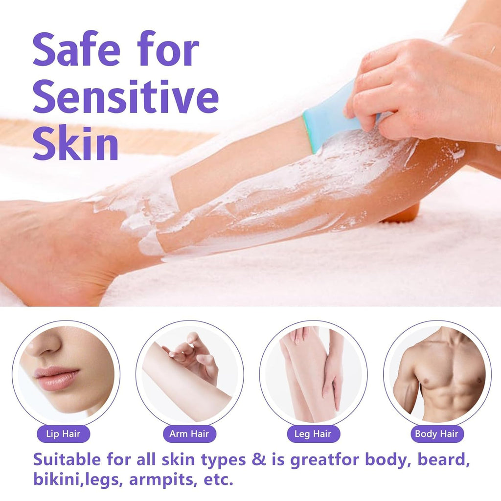 GOWEGO Hair Removal Cream for Sensitive Skin | Facial, Body, Bikini, Arms, Legs (3.38 fl oz)