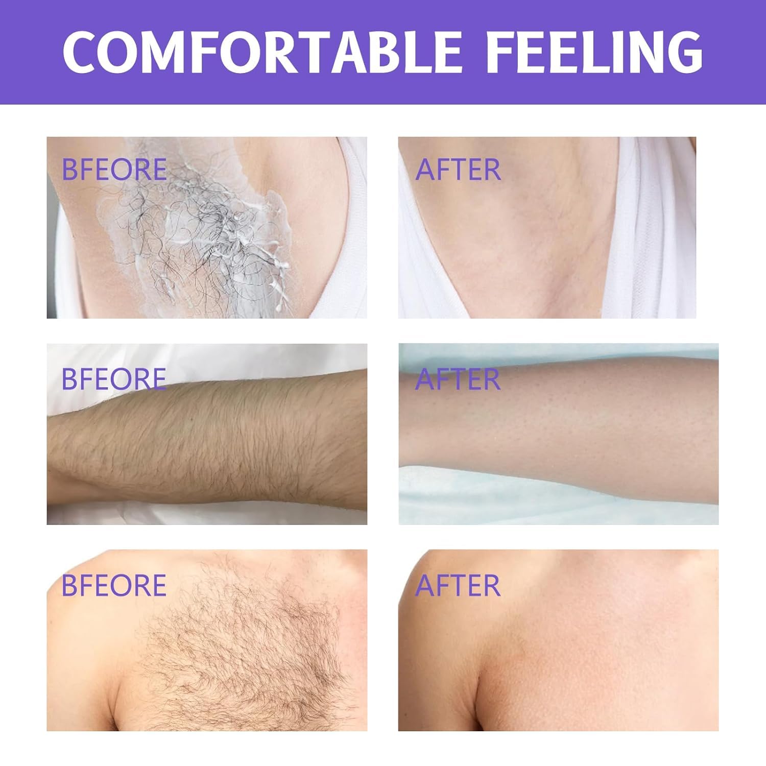GOWEGO Hair Removal Cream for Sensitive Skin | Facial, Body, Bikini, Arms, Legs (3.38 fl oz)