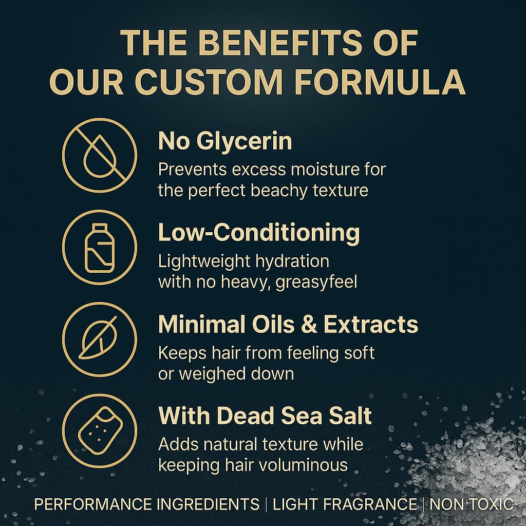 Grain Sea Salt Spray for Men — Texturizing, Volumizing Hair Spray with Lightweight Hold | 6oz/177mL