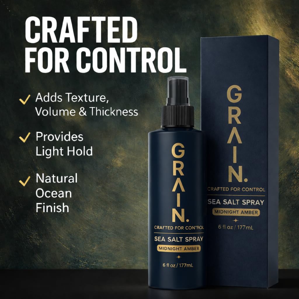 Grain Sea Salt Spray for Men — Texturizing, Volumizing Hair Spray with Lightweight Hold | 6oz/177mL