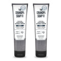 The Grandpa Soap Company Charcoal Shower Cream - Clarifies Pores with Activated Charcoal & Hemp Seed Oil | 9.5 Fl Oz, 2-Pack