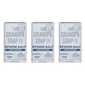 The Grandpa Soap Company Epsom Salt Bar Soap – Deep Cleansing, Vegan, 3 Pack (4.25 oz each)