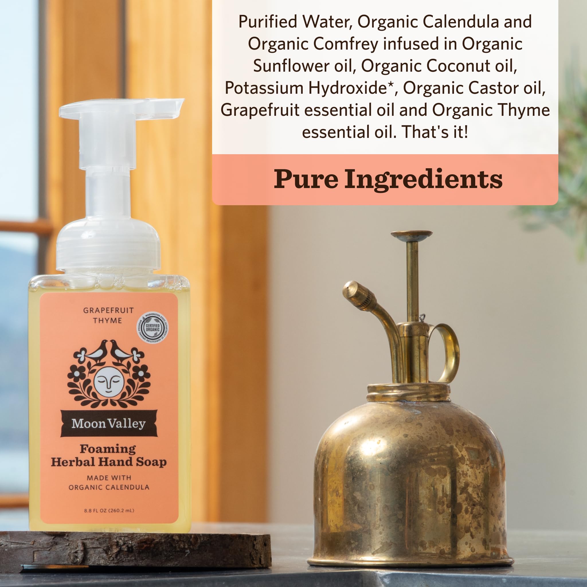 Moon Valley Organics Grapefruit Thyme Foaming Hand Soap 2-Pack