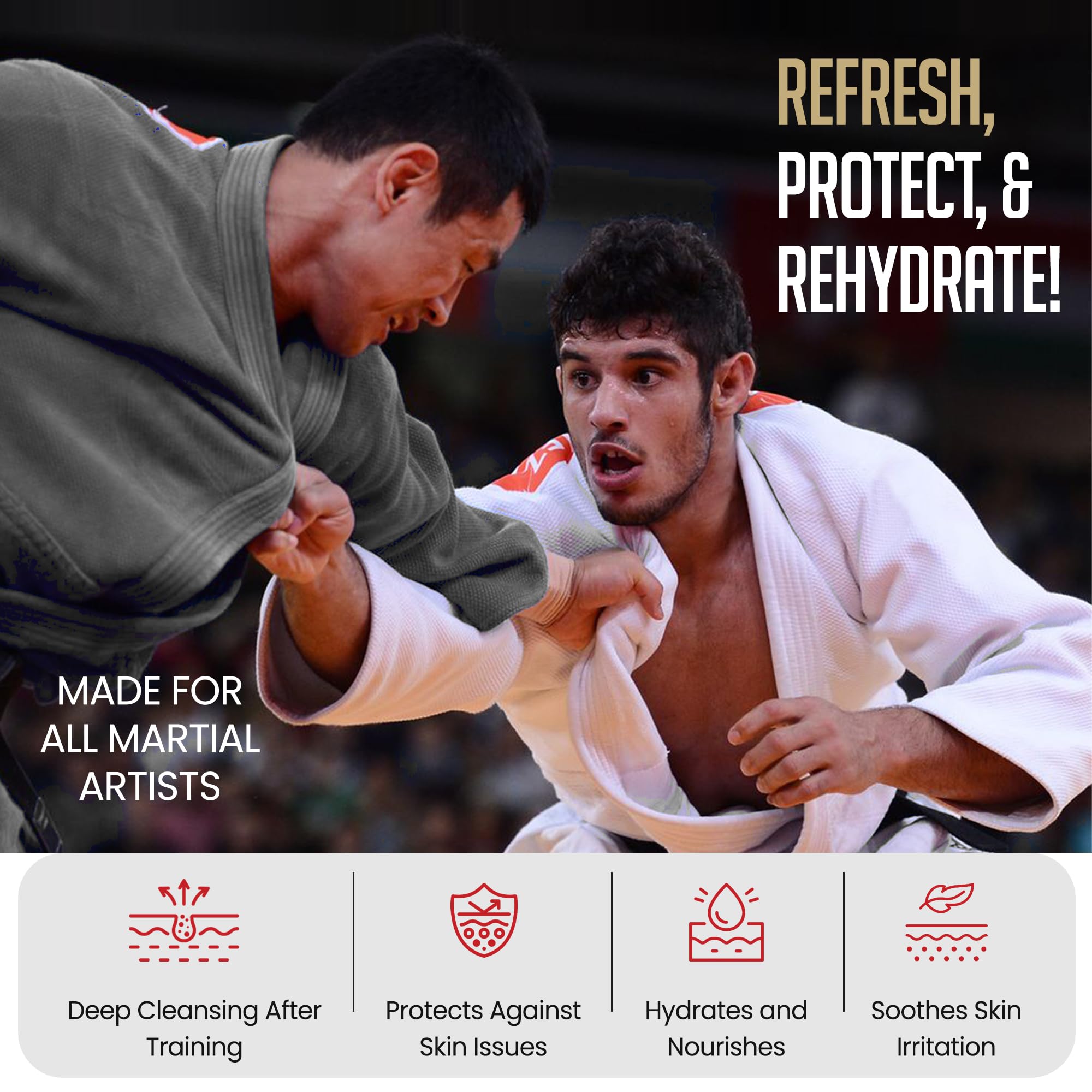 Grapple Guard Tea Tree Soap Bar for Jiu Jitsu, MMA & Combat Athletes | Neem, Rosemary & Citrus Scent